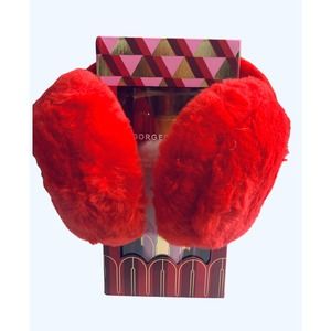 Gorgeous Glow Cozy Body Care Gift Set; Bubble Bath and Faux Red Fur‎ Ear Muffs